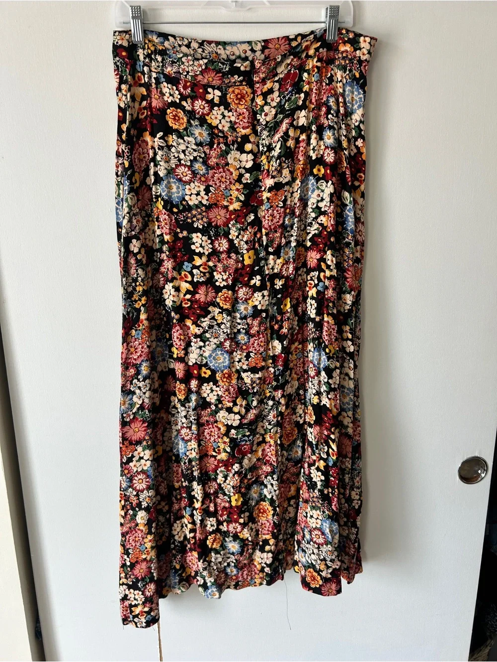 Vince Camuto Black Floral Maxi Skirt